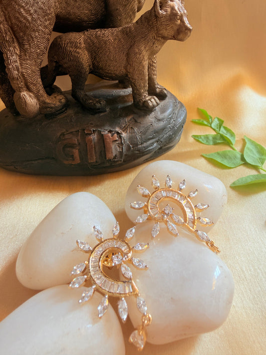 ✨Premium cubic zirconia 18k gold plating earrings ✨