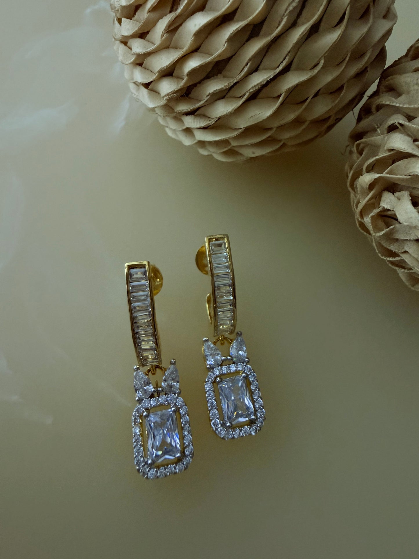 Radiant Baguette Drop Earrings