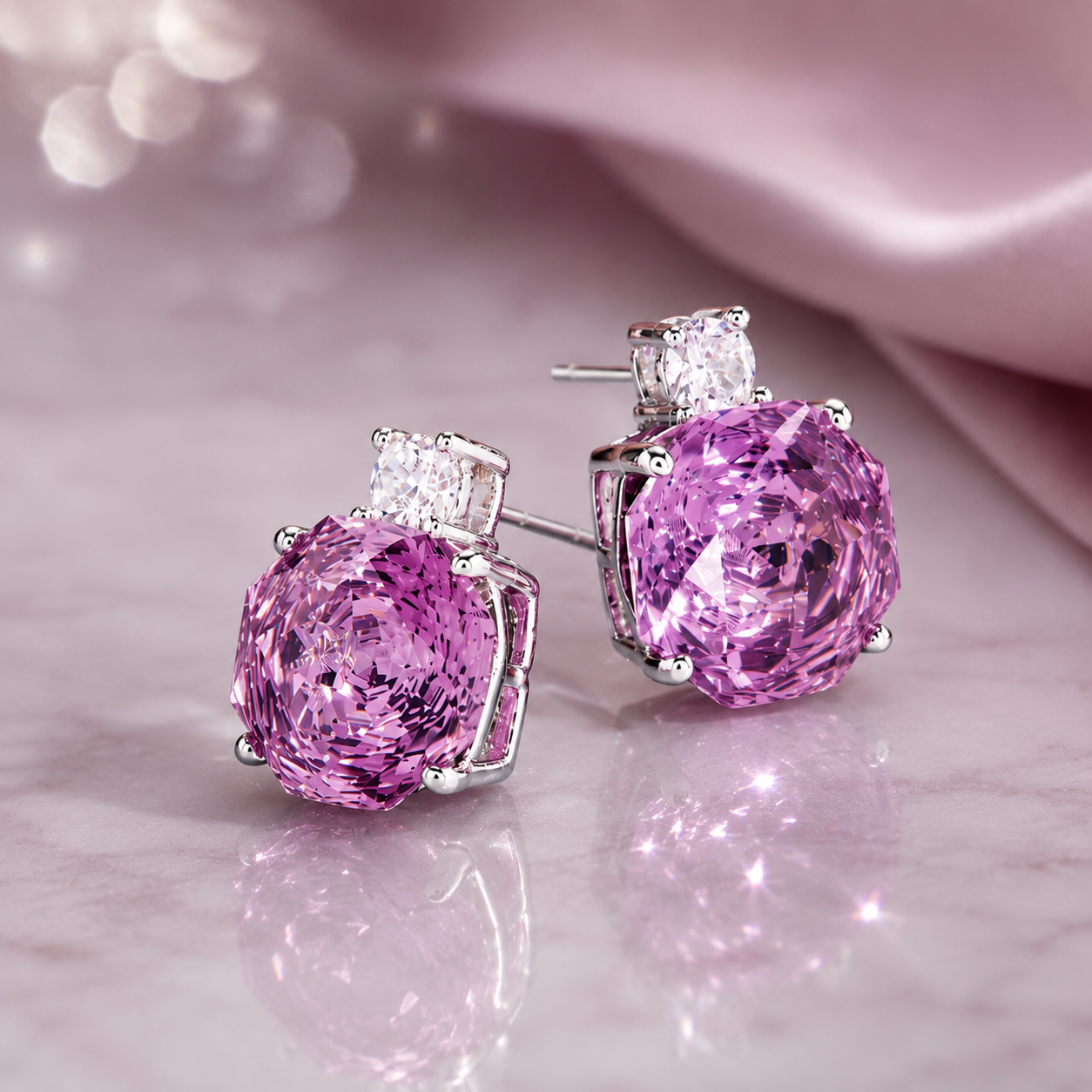 ✨Turkish Zultanite Pink Rose Pendant and Earrings ✨
