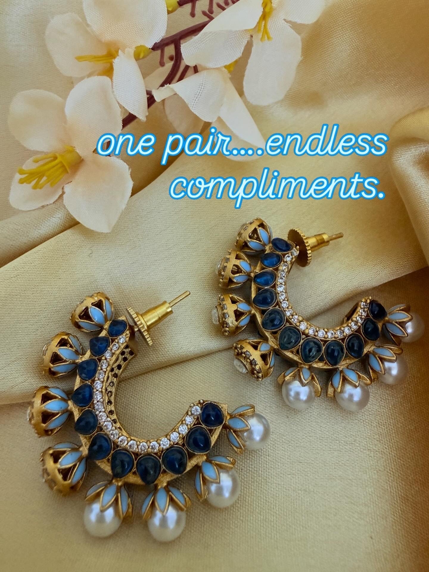 ✨Royal Navy Amrapali Earrings ✨