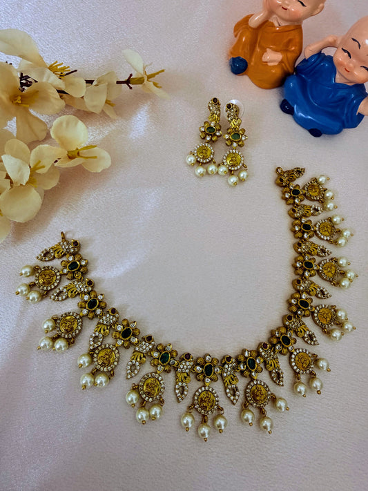Royal Brass Temple Necklace