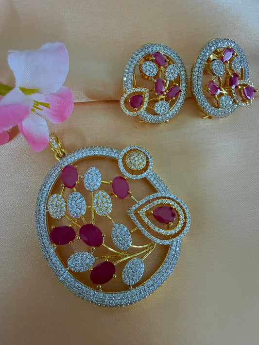 💎AD Ruby toned pendant set💎