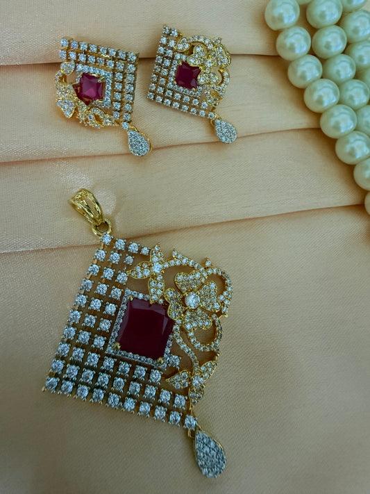 💎Gold finish pendant set💎