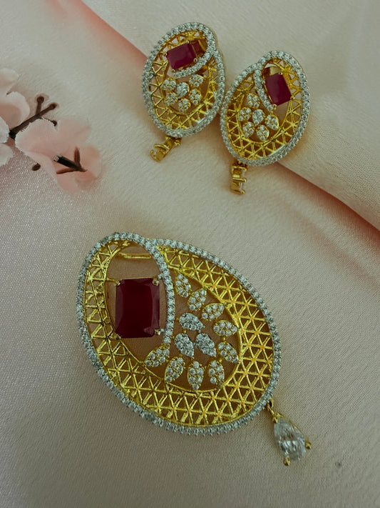 💎AD pendant set- Ruby/Emerald💎