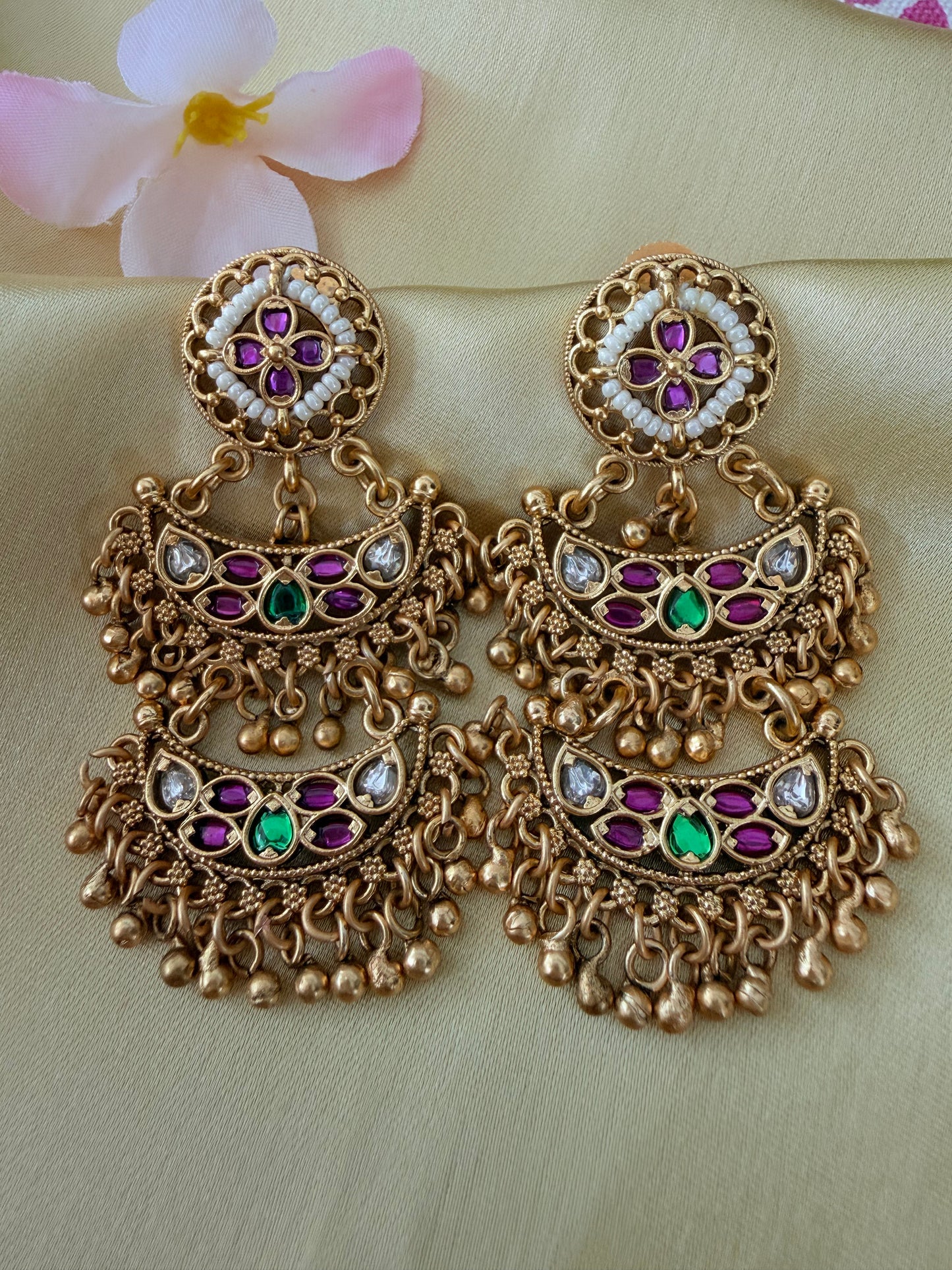🌙✨Royal Chandbali Earrings ✨🌙