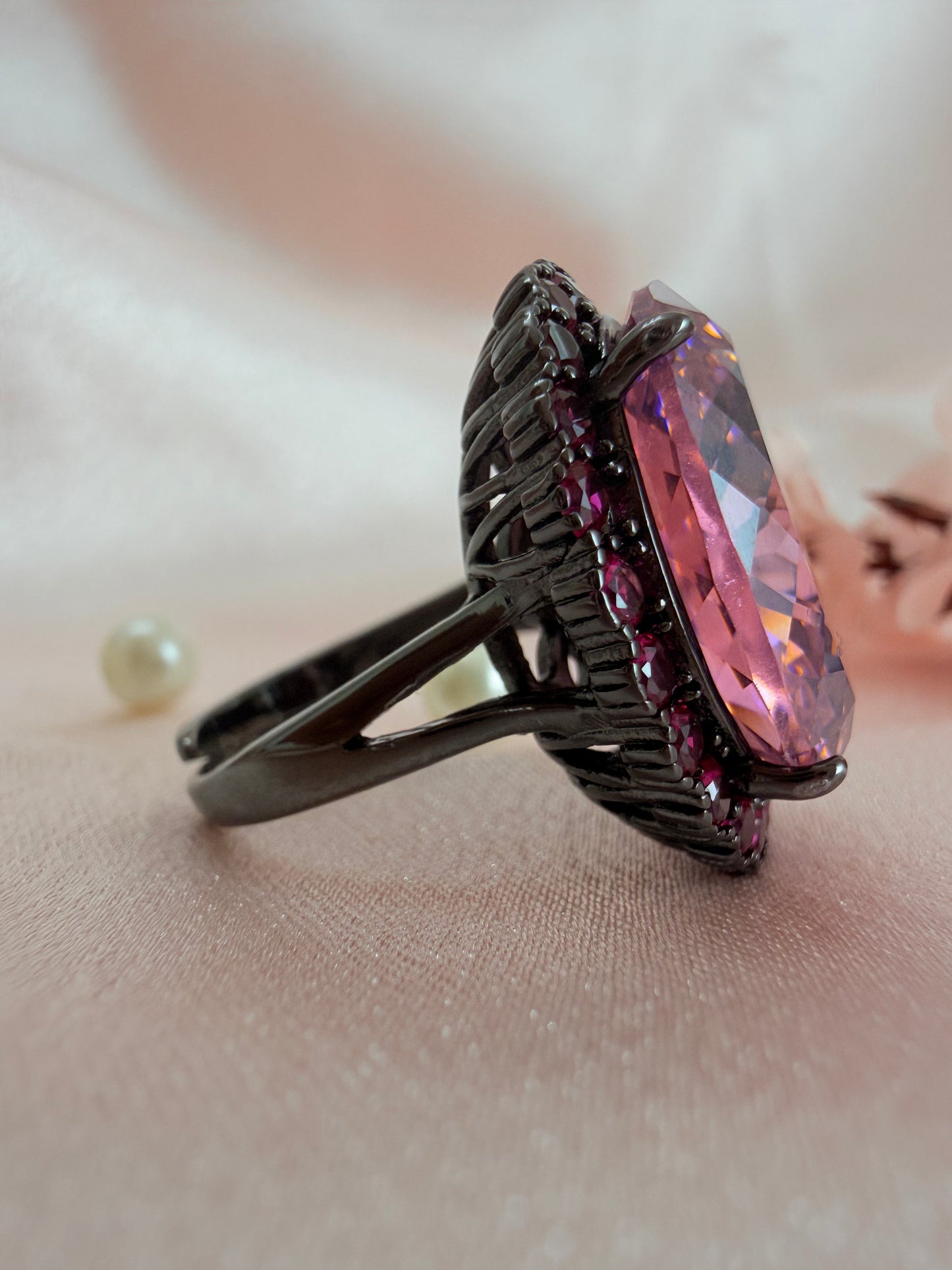 ✨Turkish Zultanite Rose pink adjustable Ring ✨