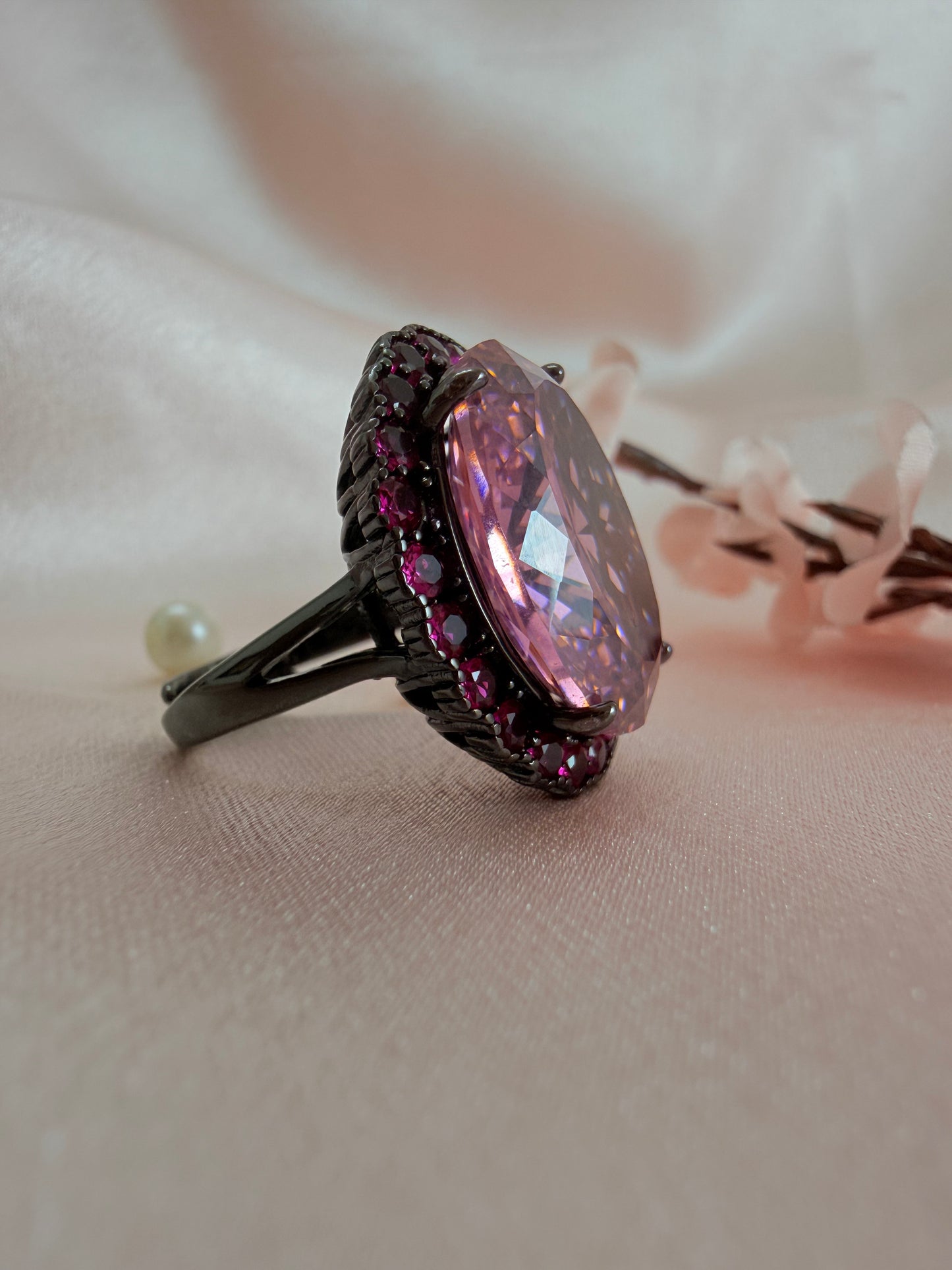 ✨Turkish Zultanite Rose pink adjustable Ring ✨