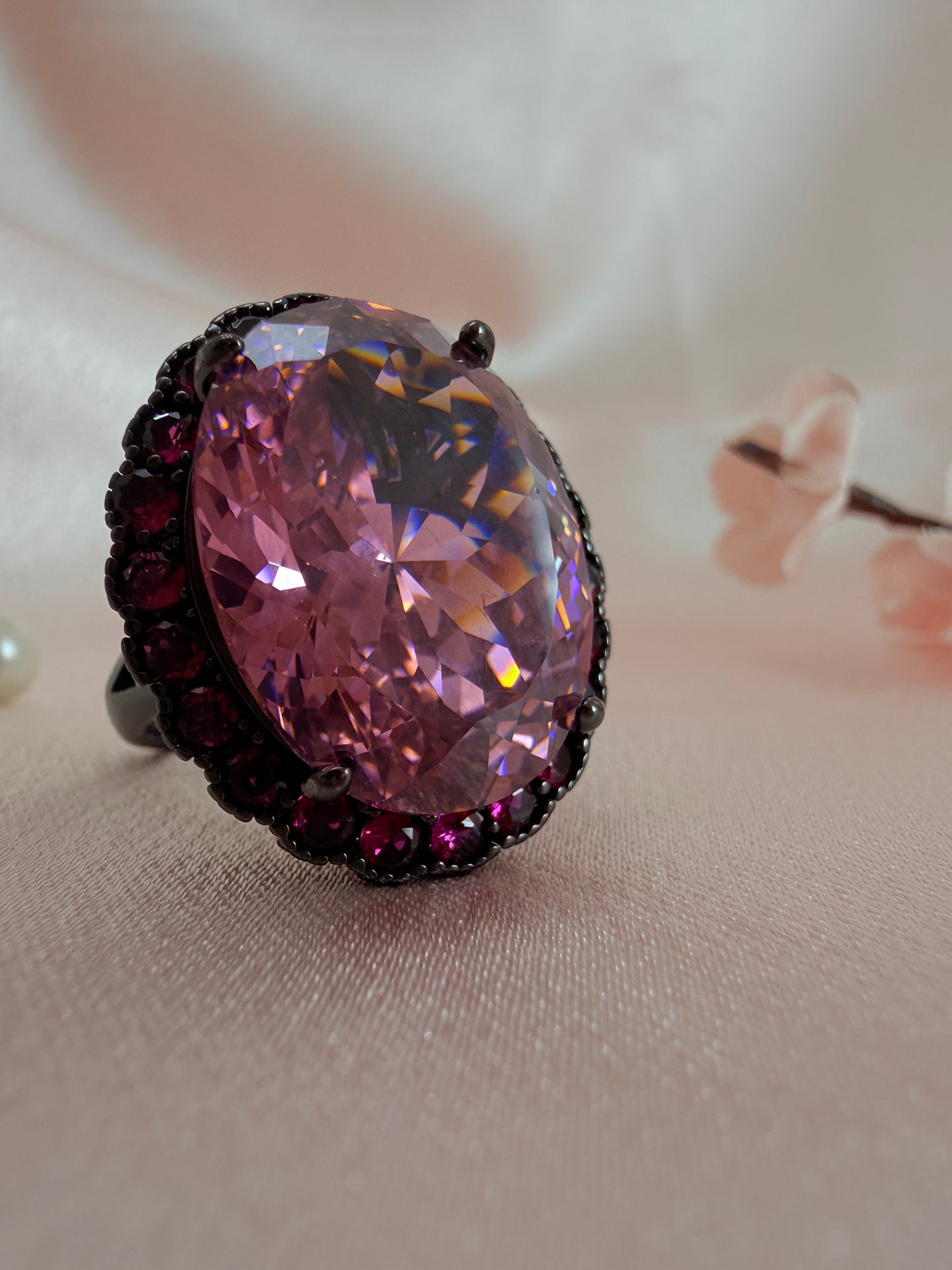 ✨Turkish Zultanite Rose pink adjustable Ring ✨