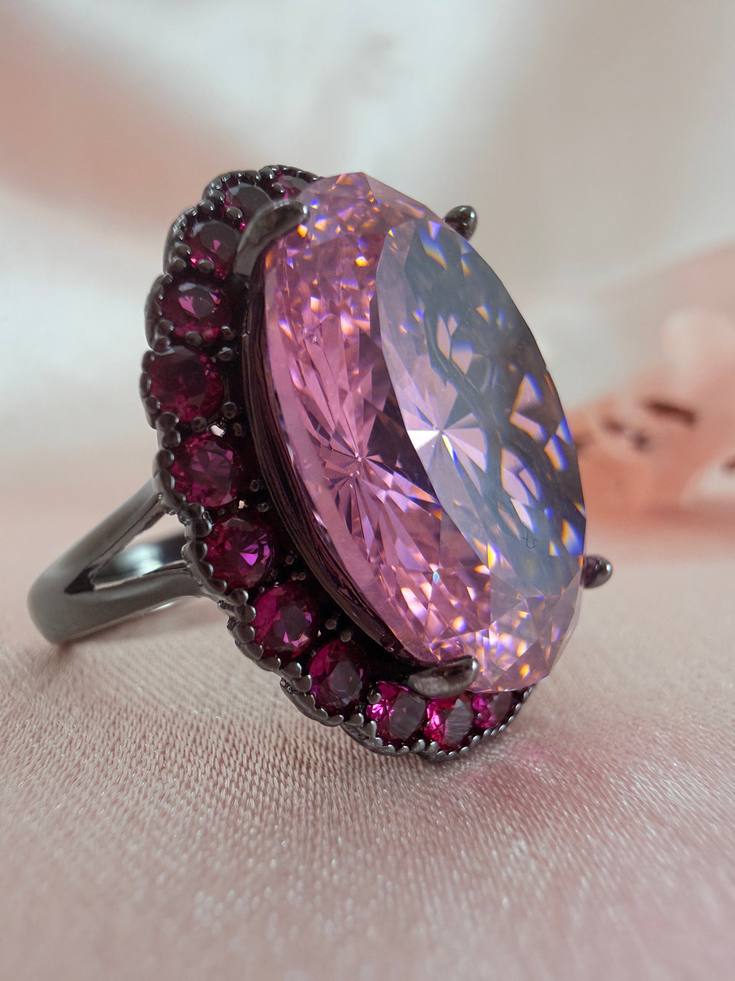 ✨Turkish Zultanite Rose pink adjustable Ring ✨