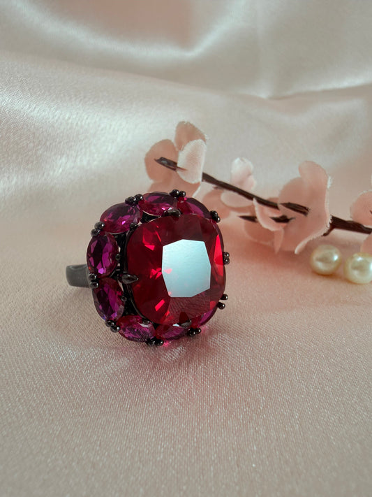 Turkish Zultanite Red cocktail  Ring