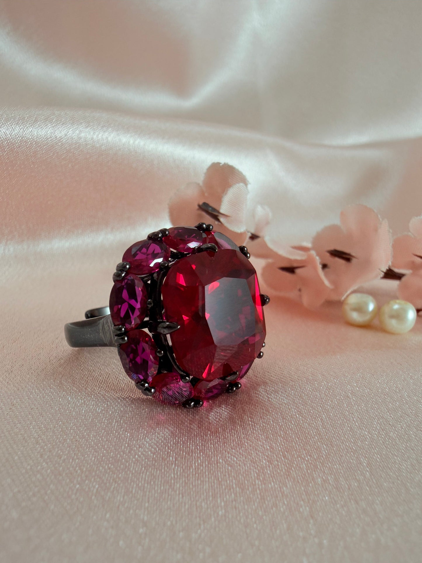 Turkish Zultanite Red cocktail  Ring