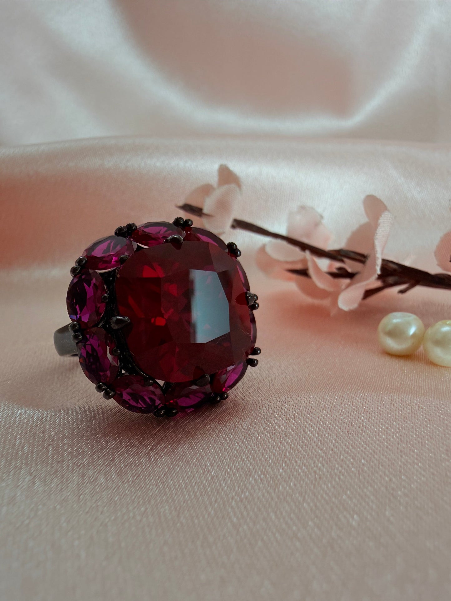 Turkish Zultanite Red cocktail  Ring