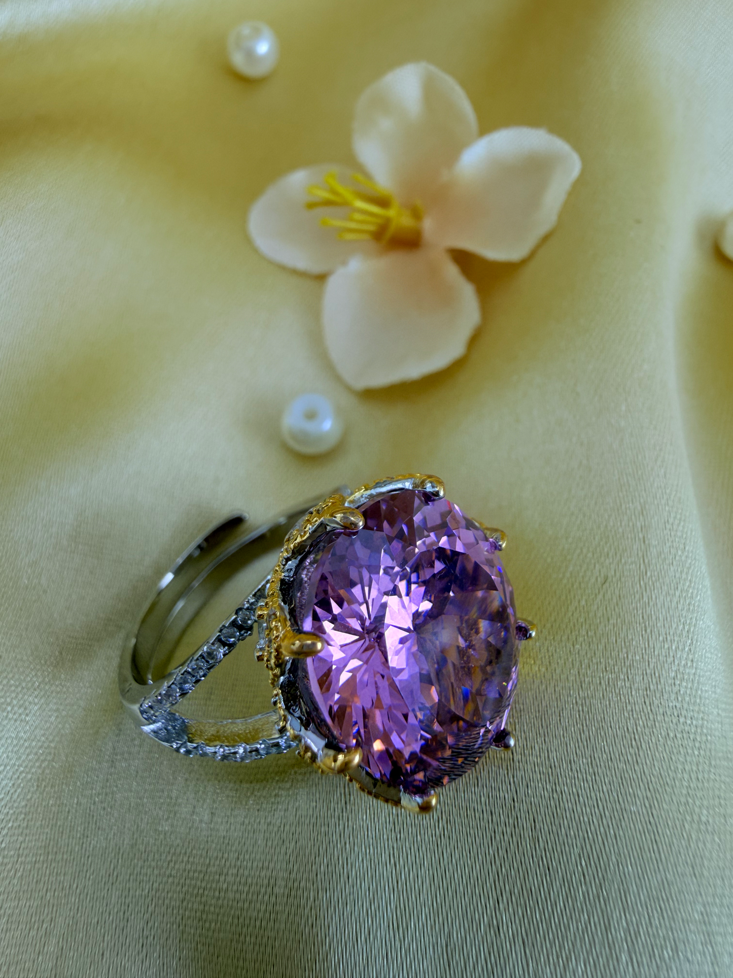 💍 Turkish Zultanite Premium Pink Statement Ring