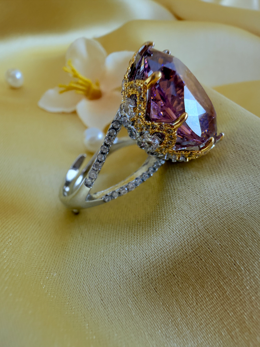 💍 Turkish Zultanite Premium Pink Statement Ring