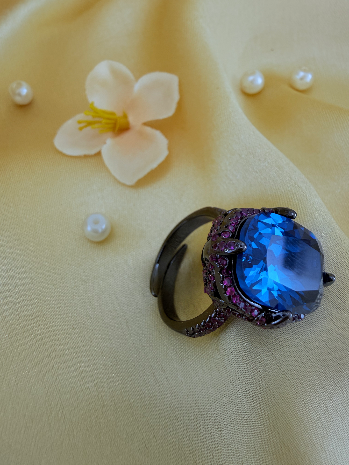 💙 Turkish Zultanite Royal Blue Statement Ring