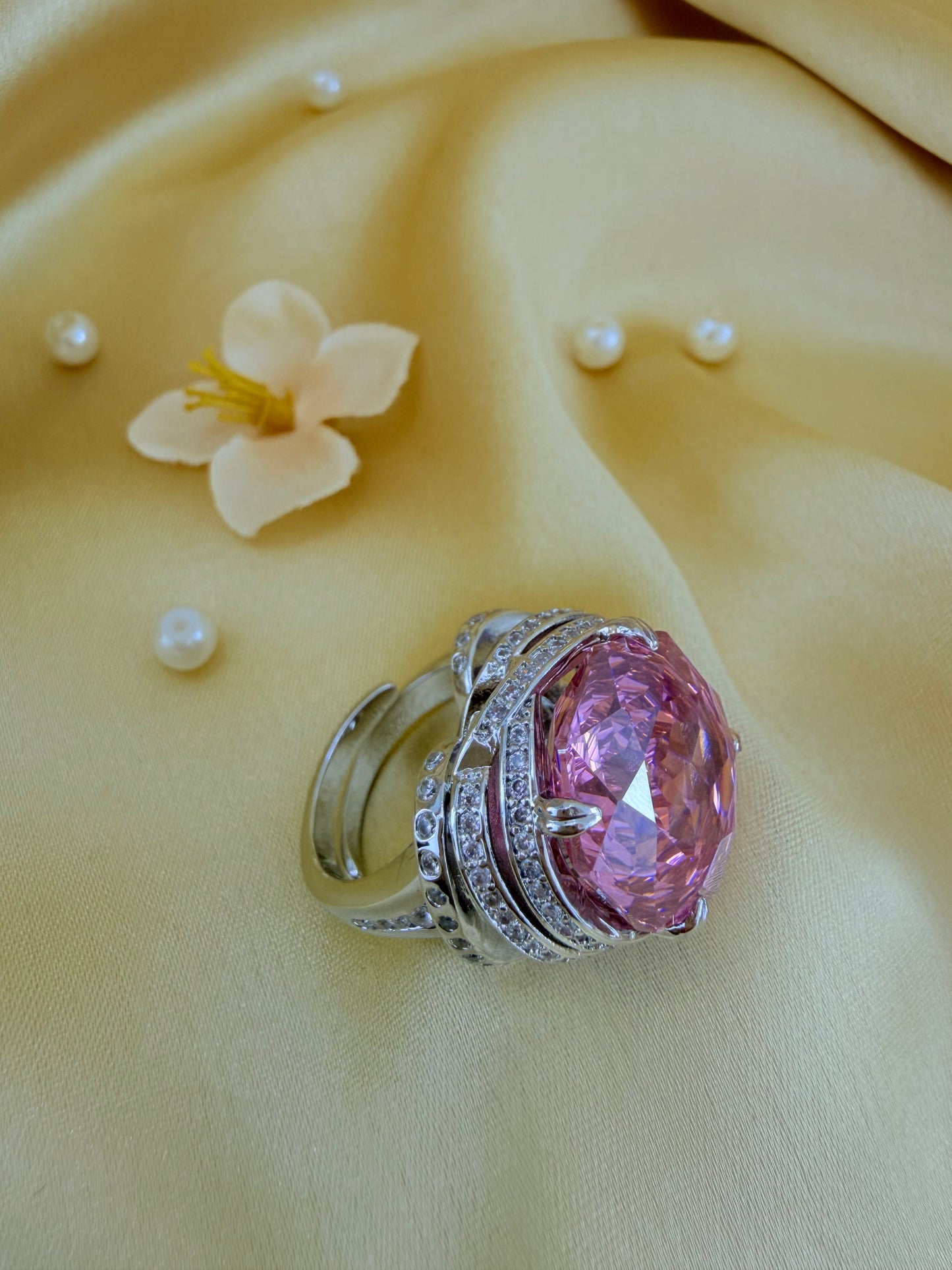 Turkish Zultanite Pink Statement Ring