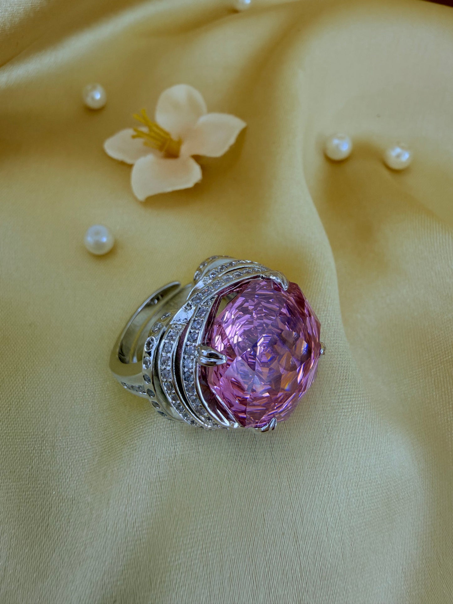 Turkish Zultanite Pink Statement Ring