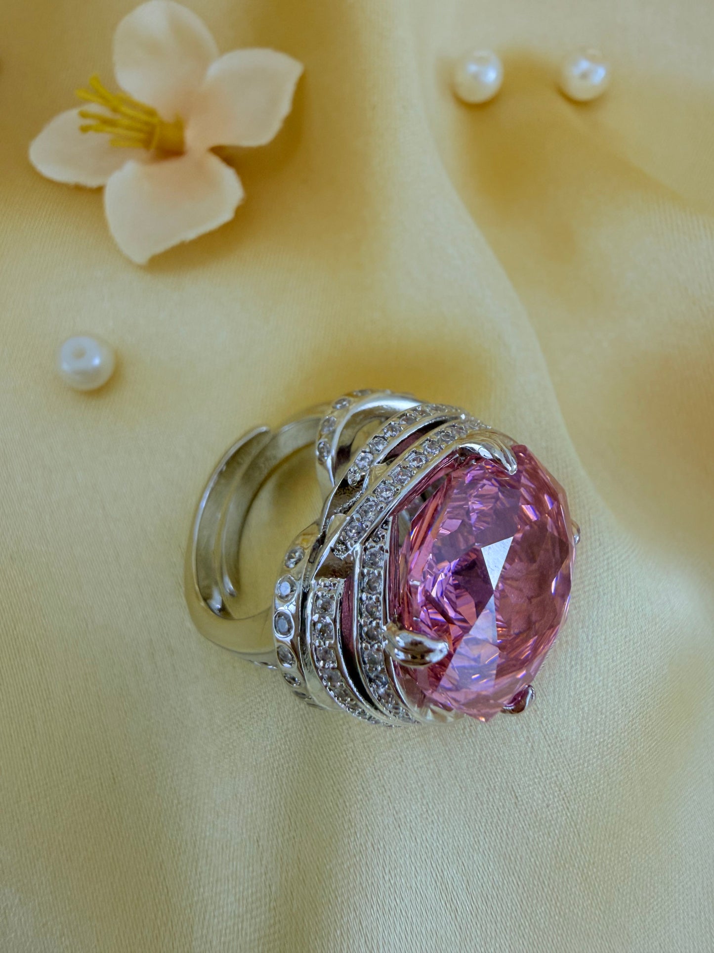 Turkish Zultanite Pink Statement Ring