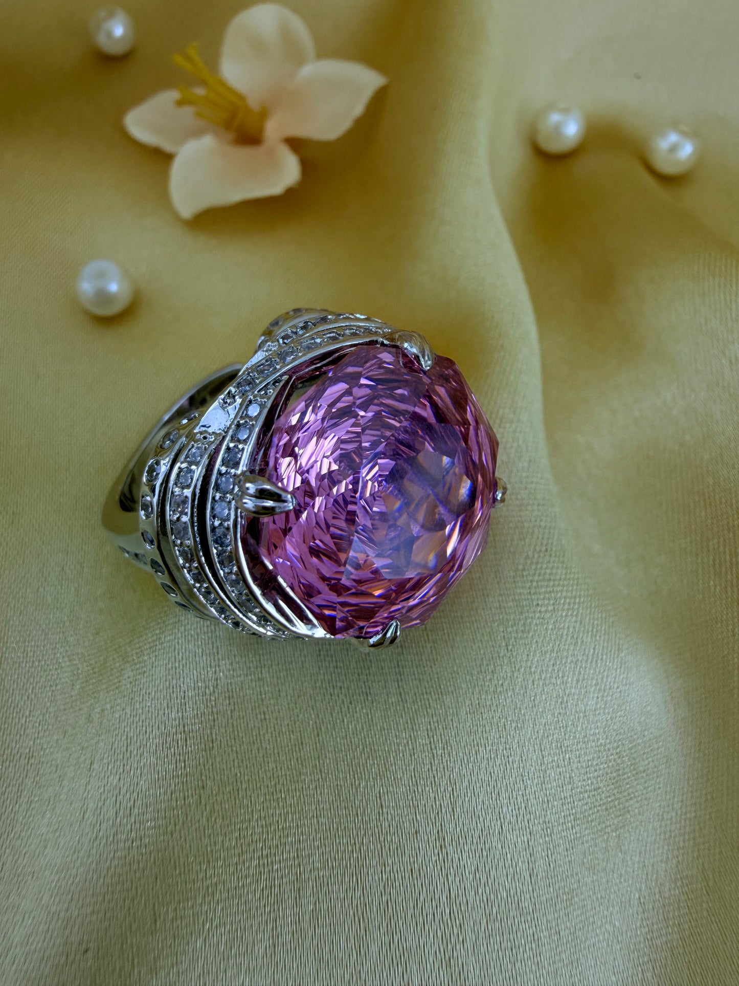 Turkish Zultanite Pink Statement Ring