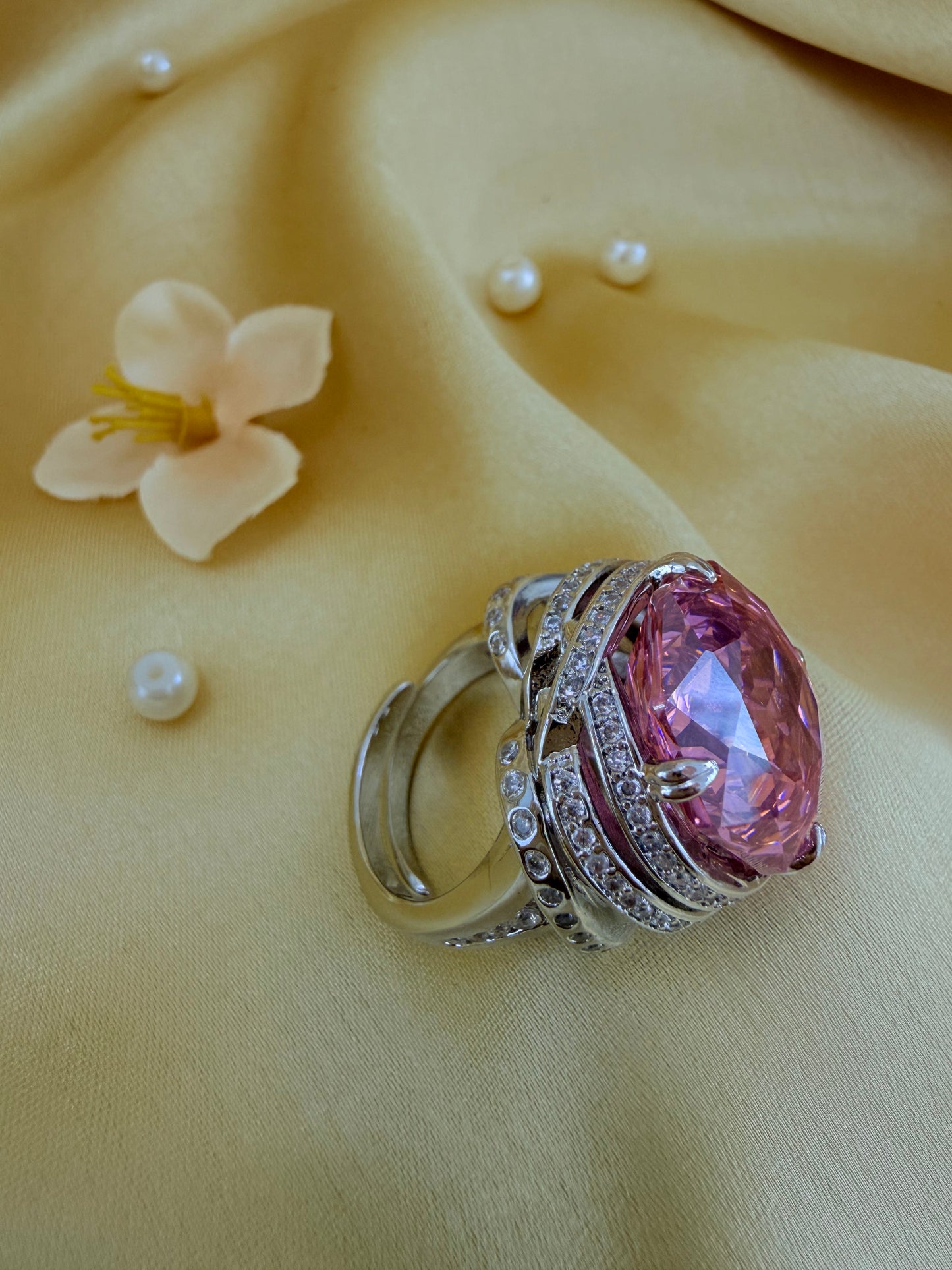 Turkish Zultanite Pink Statement Ring