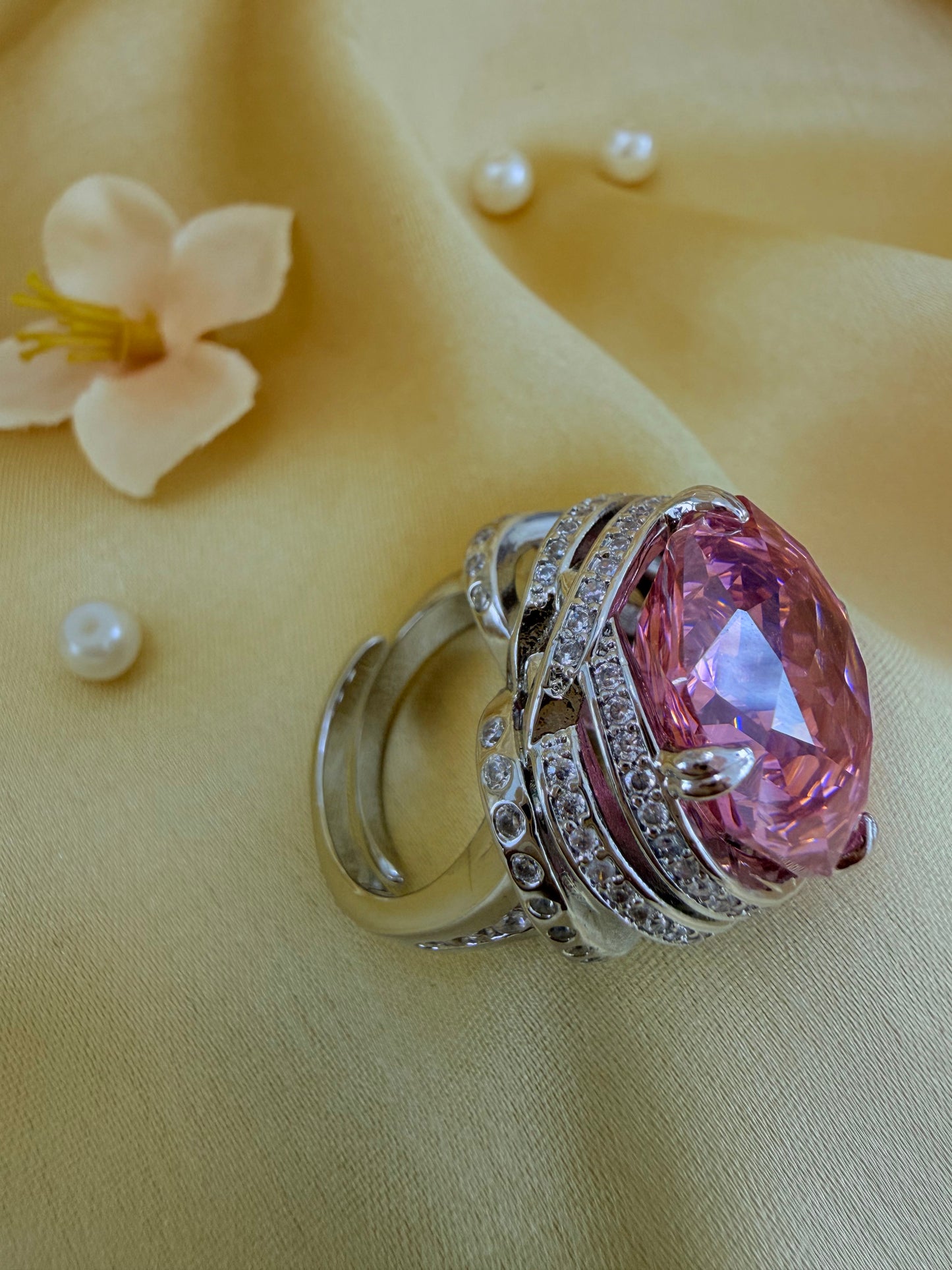Turkish Zultanite Pink Statement Ring
