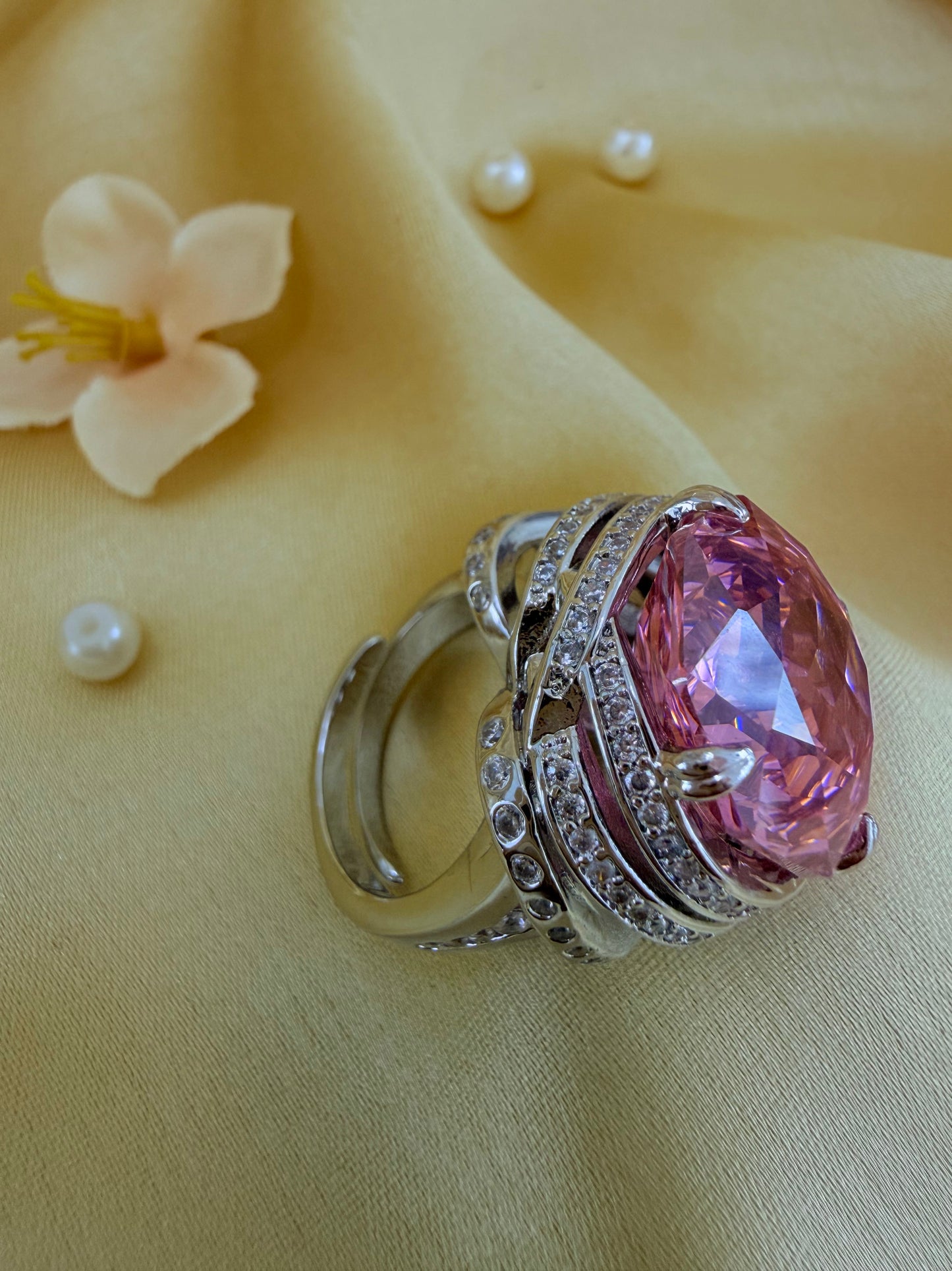 Turkish Zultanite Pink Statement Ring