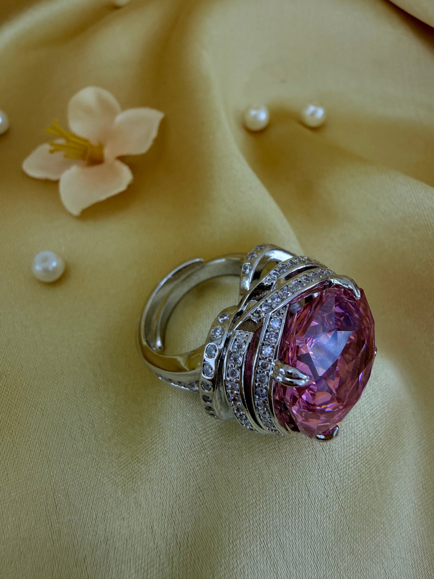Turkish Zultanite Pink Statement Ring