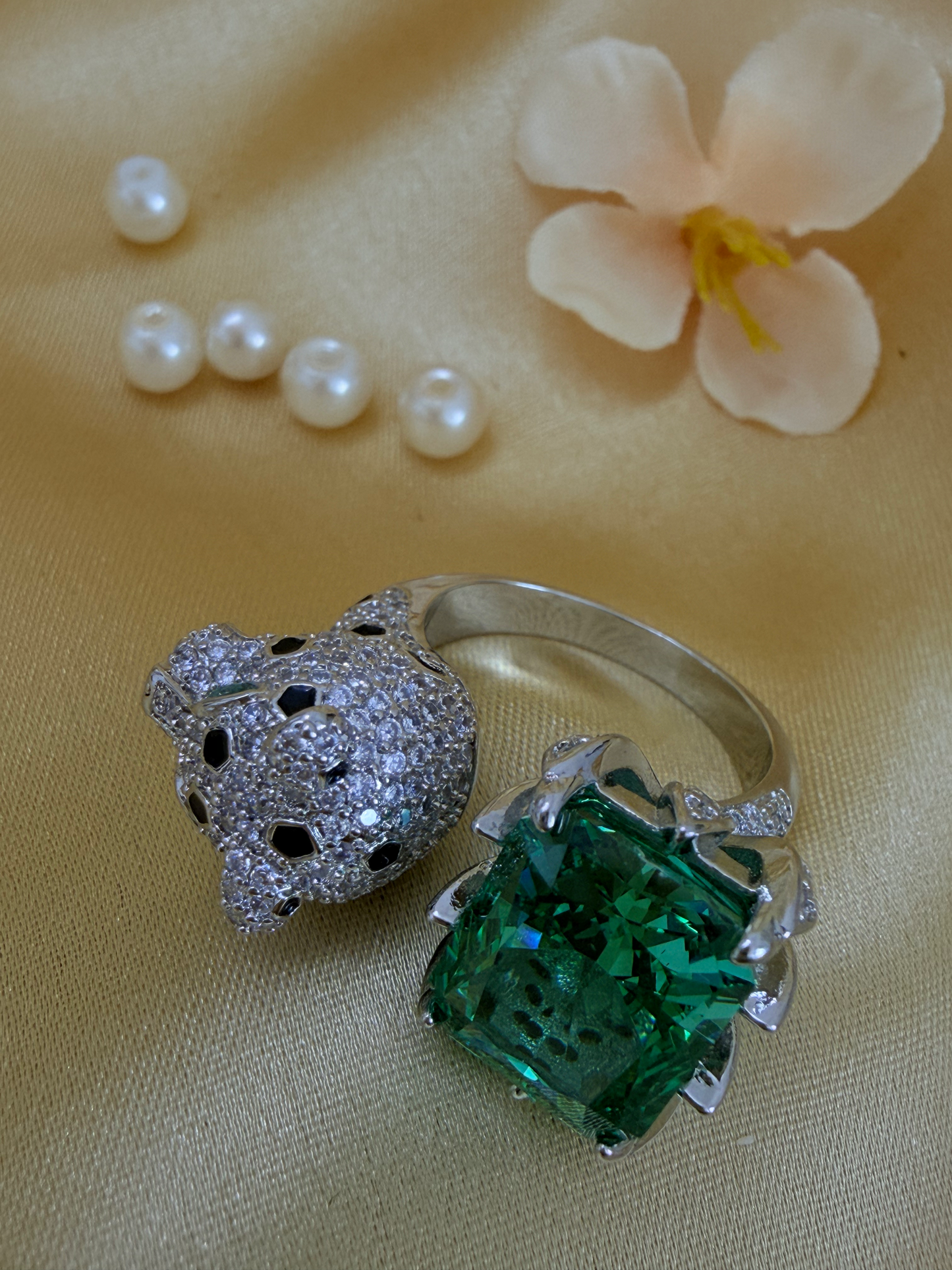 Turkish Zultanite Panther Statement Ring