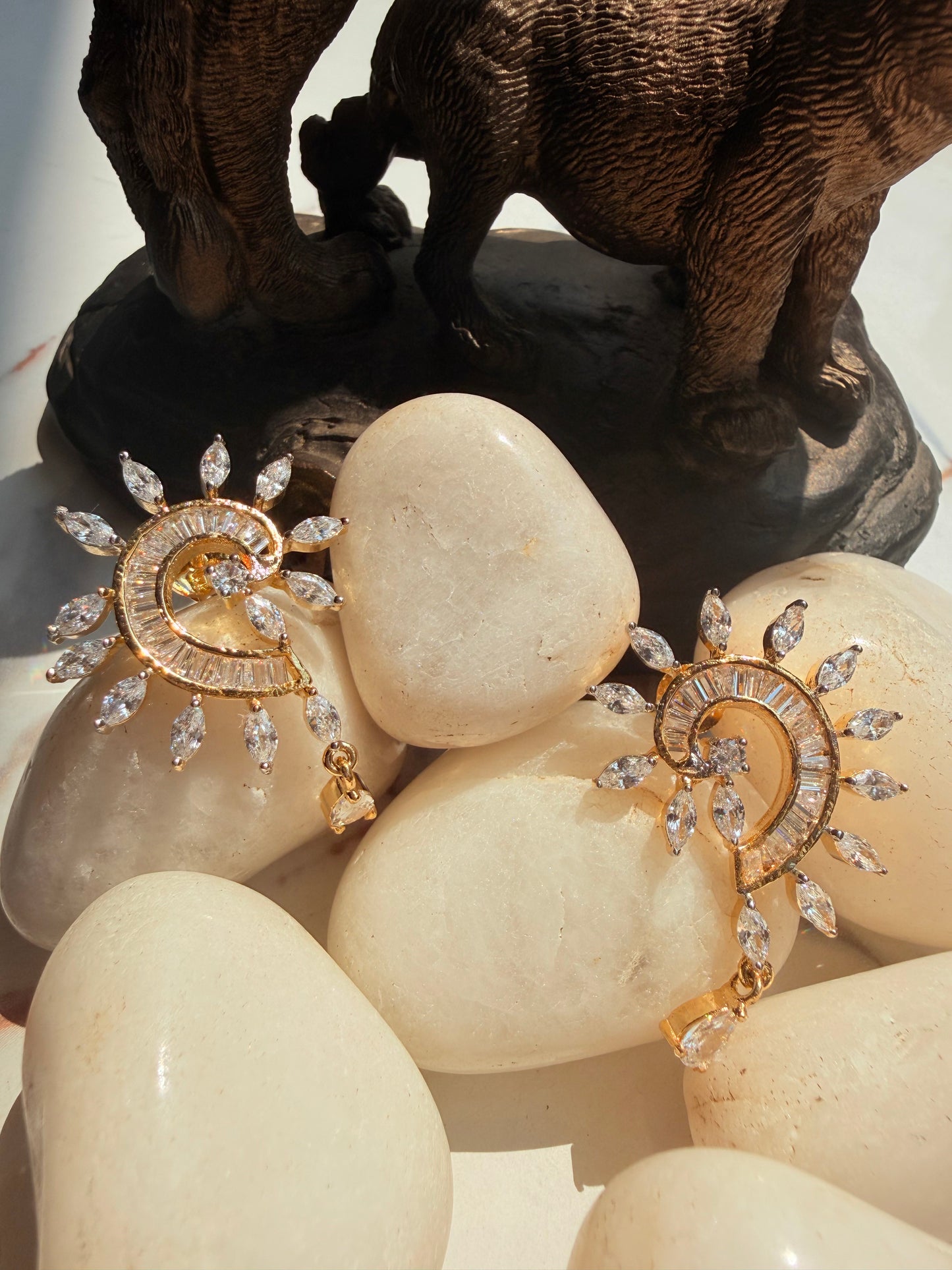 ✨Premium cubic zirconia 18k gold plating earrings ✨