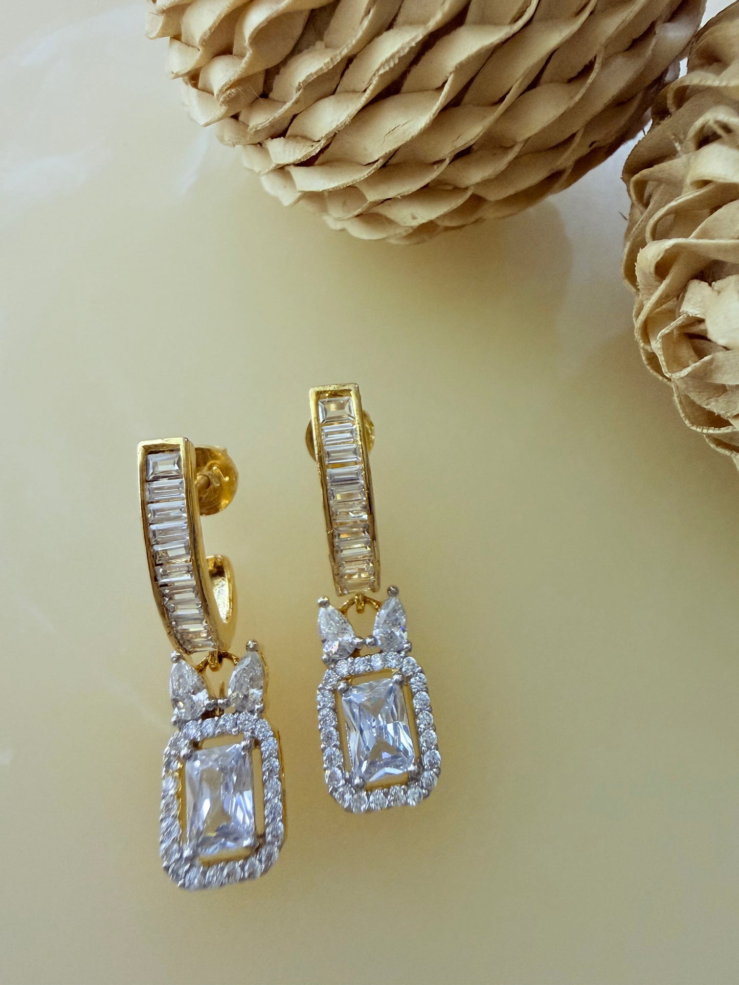Radiant Baguette Drop Earrings