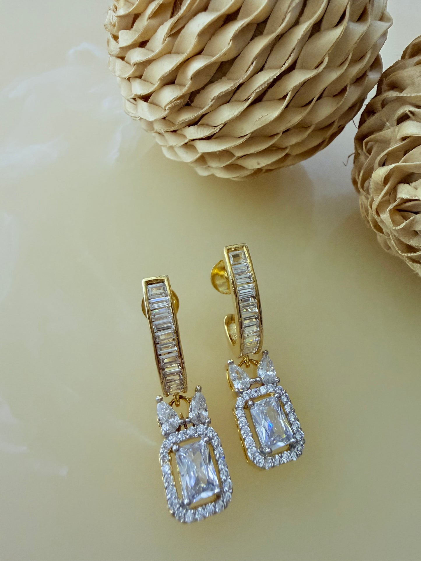 Radiant Baguette Drop Earrings
