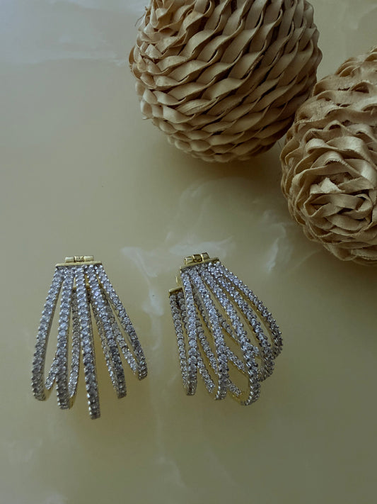 American Diamond replica hoop earrings