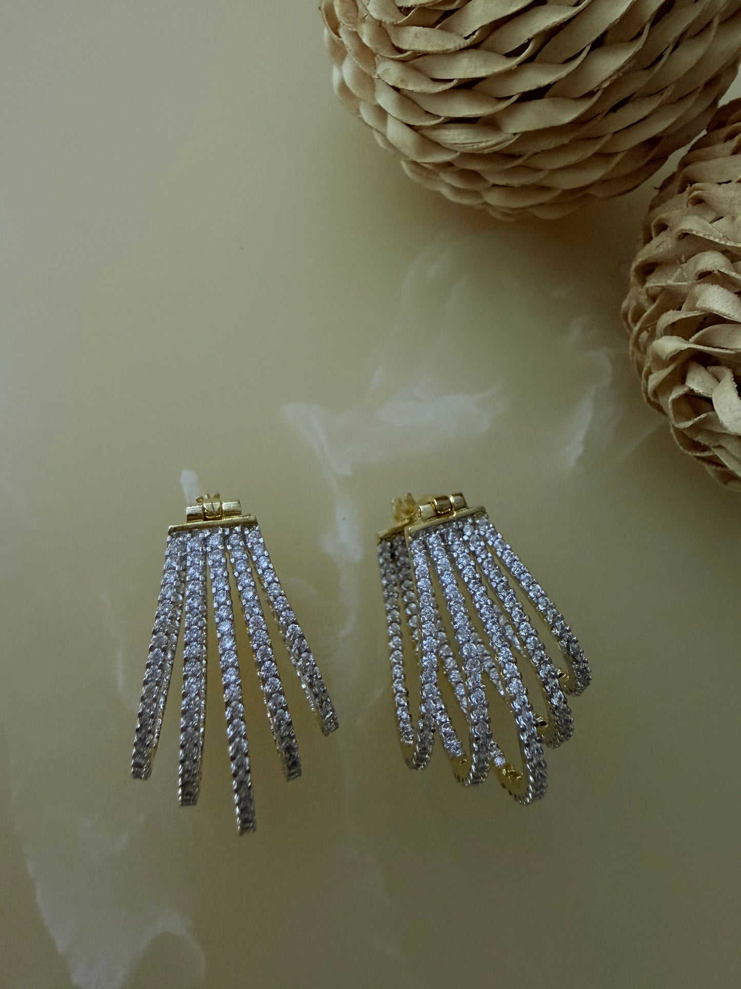 American Diamond replica hoop earrings