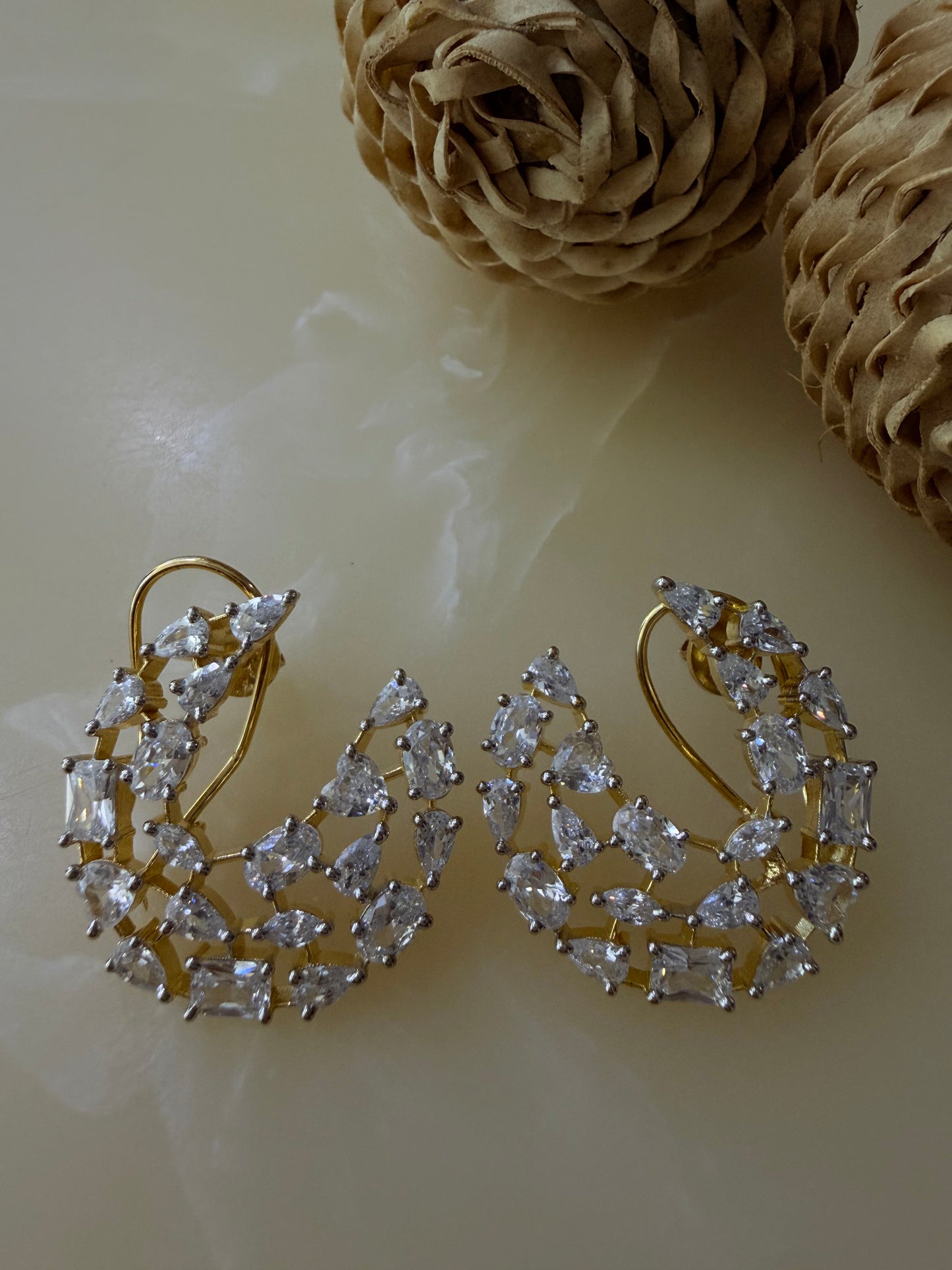 AAA+ Cubic Zirconia 18K gold platted earrings