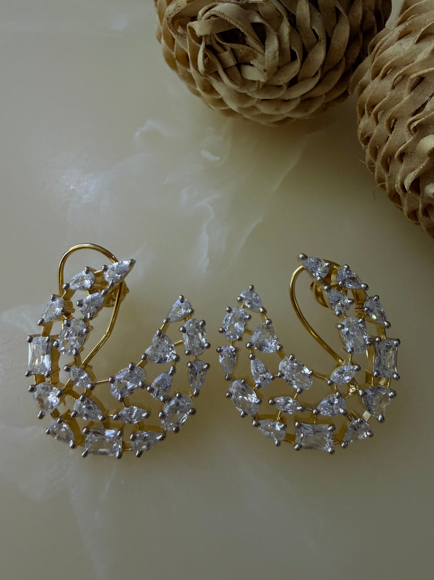AAA+ Cubic Zirconia 18K gold platted earrings
