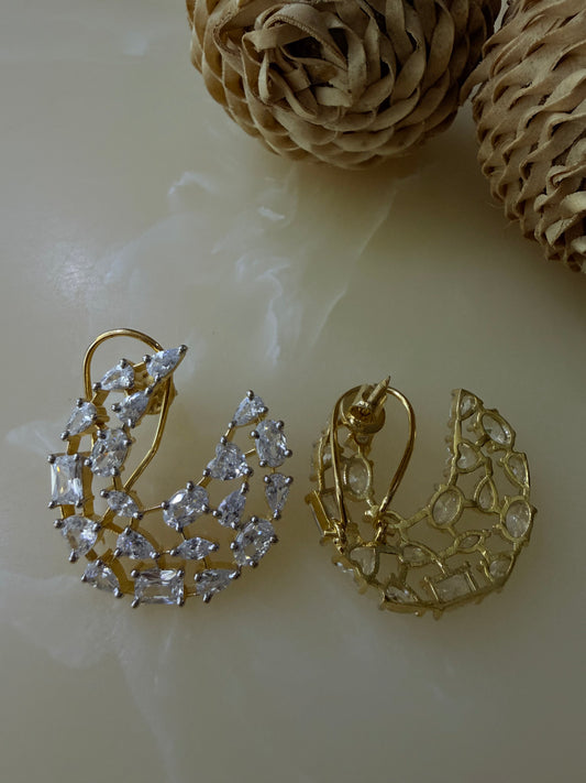 AAA+ Cubic Zirconia 18K gold platted earrings