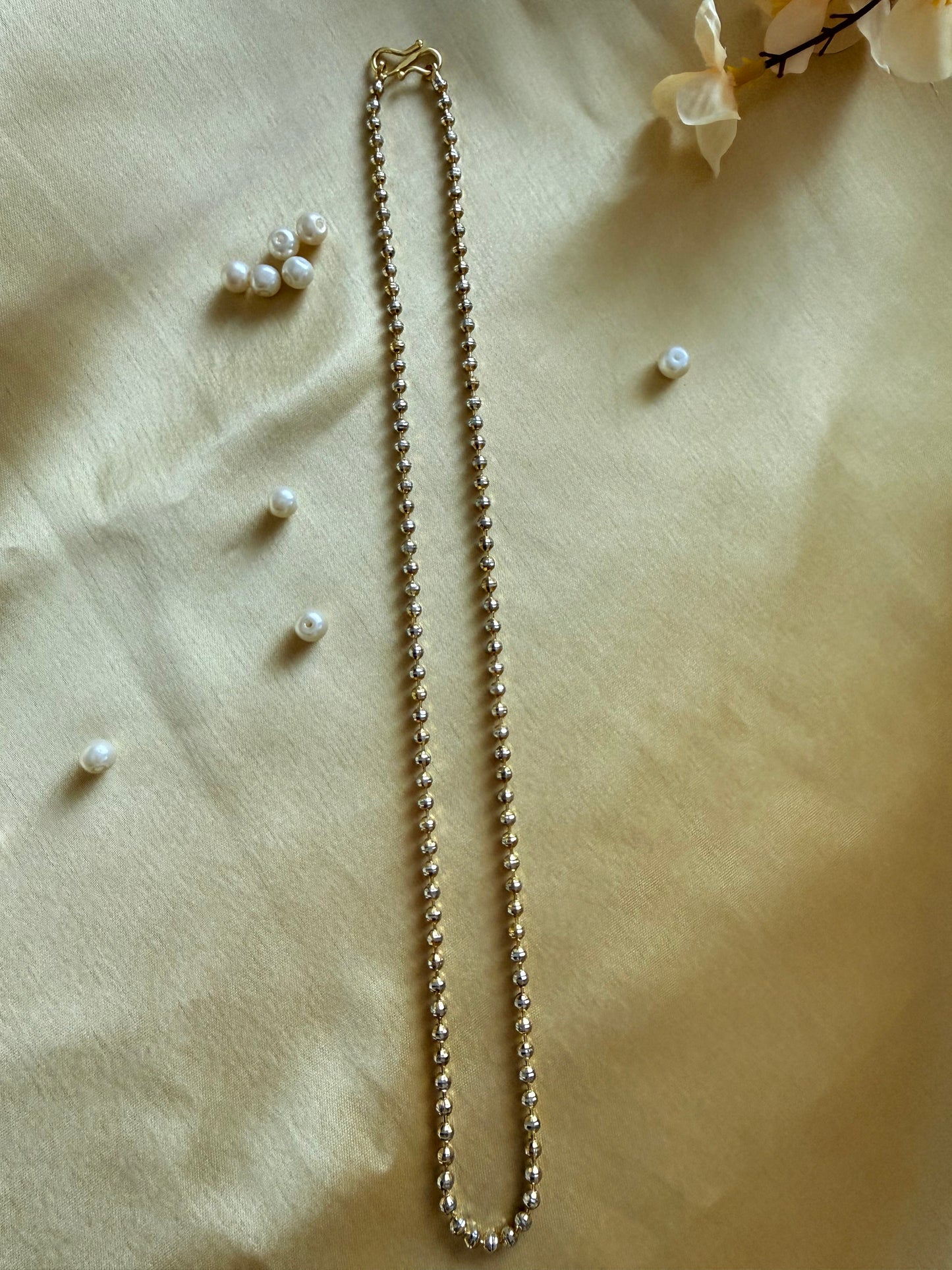 Dual-tone Beaded Chain-Multiple Sizes