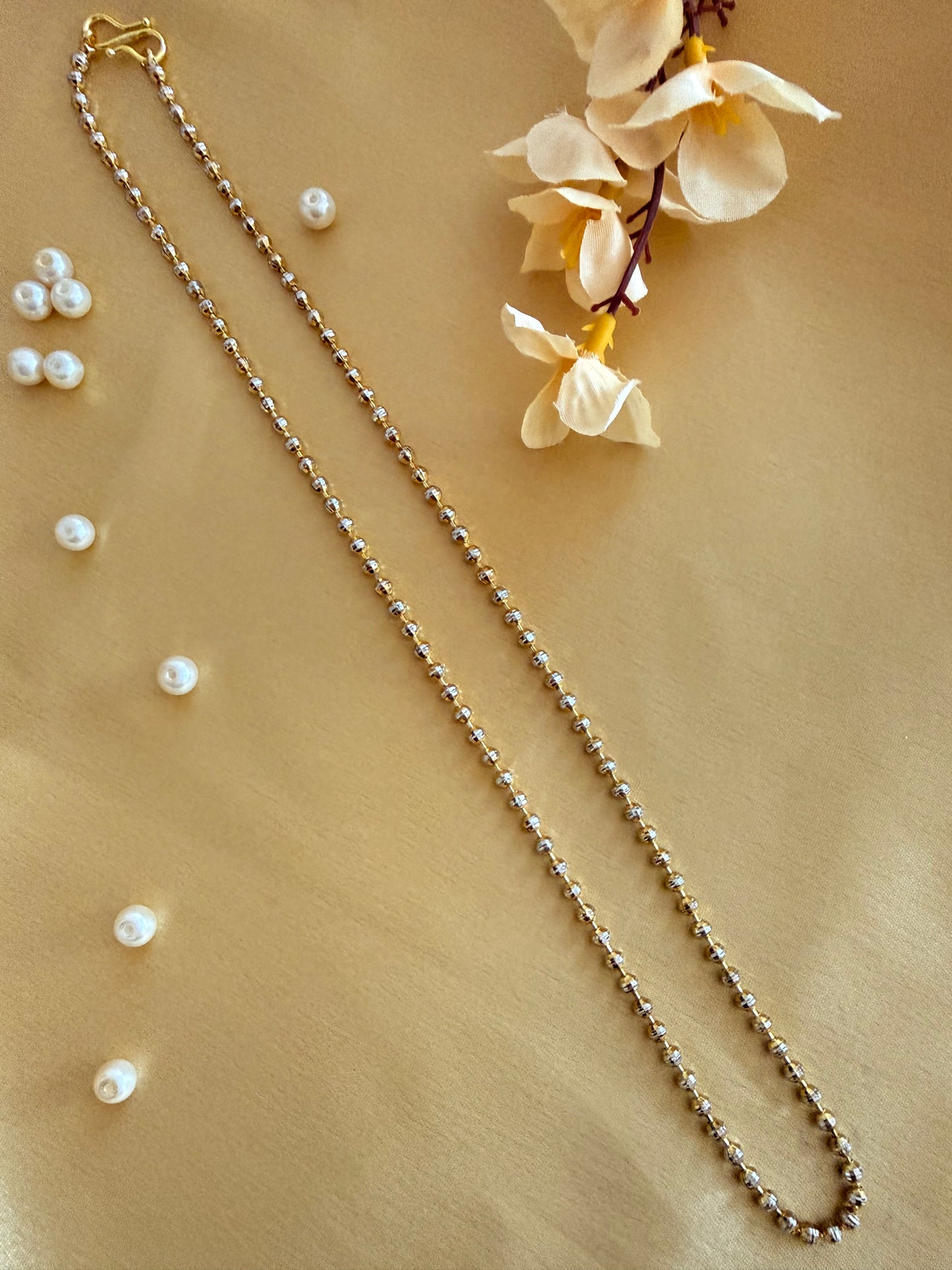 Dual-tone Beaded Chain-Multiple Sizes