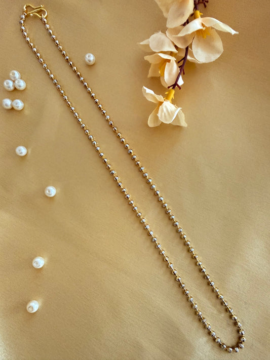 Dual-tone Beaded Chain-Multiple Sizes