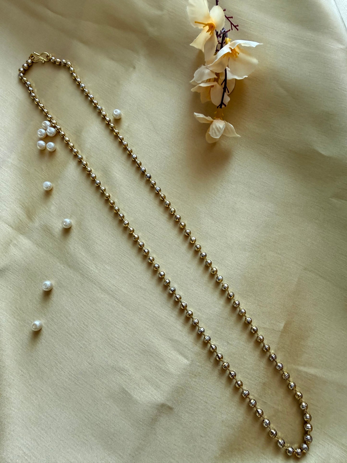 Dual-tone Beaded Chain-Multiple Sizes