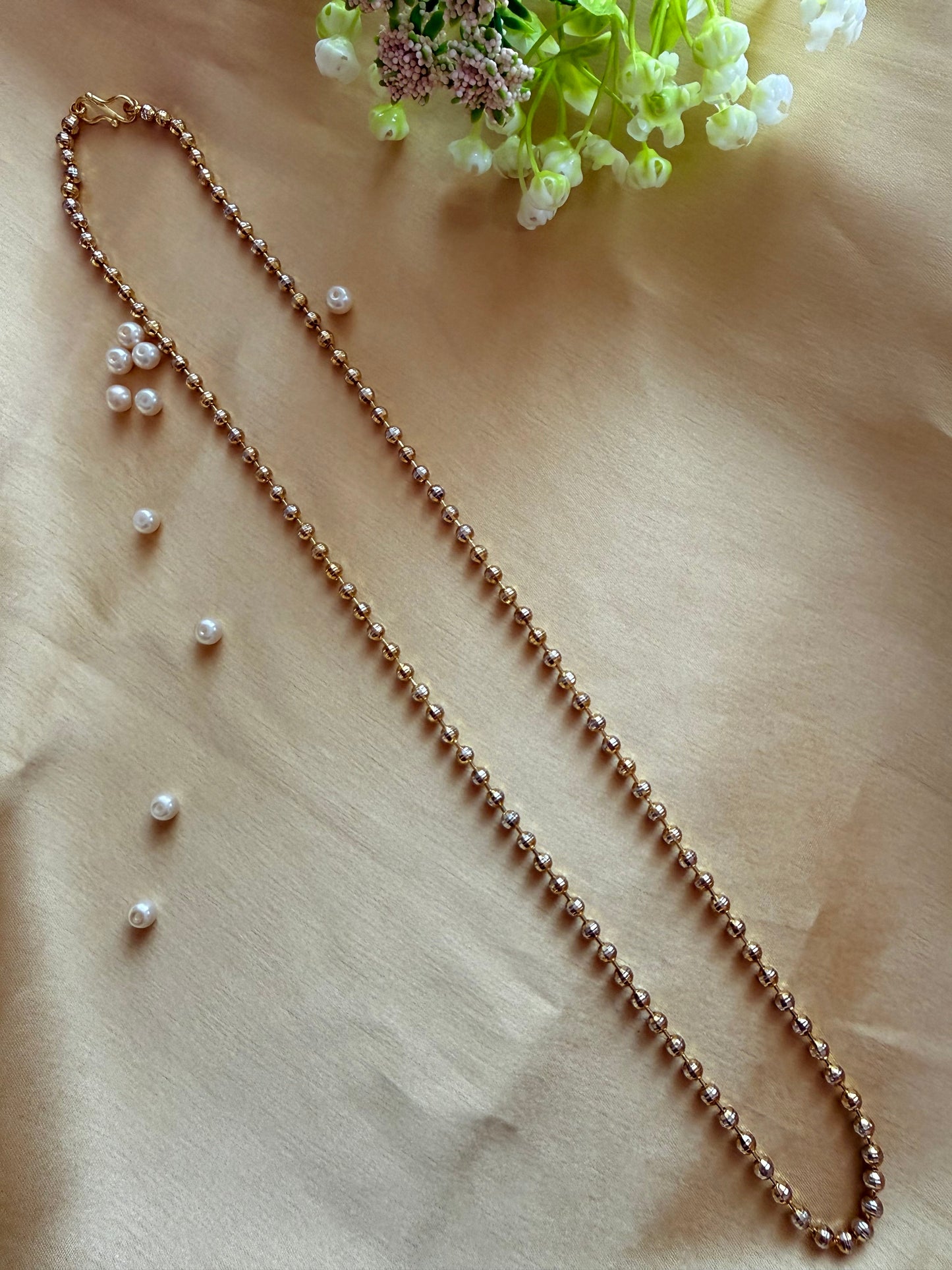 Dual-tone Beaded Chain-Multiple Sizes