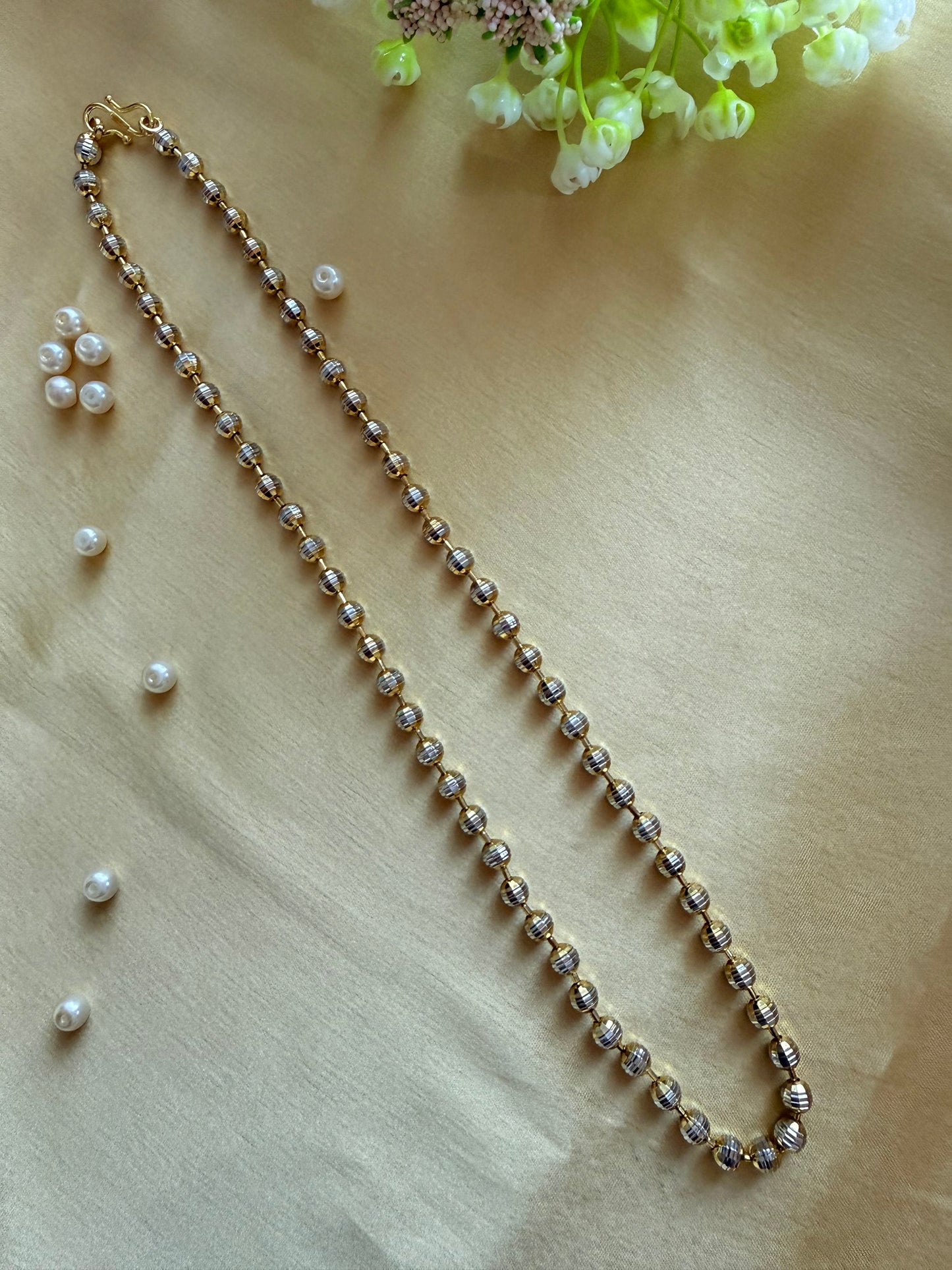 Dual-tone Beaded Chain-Multiple Sizes