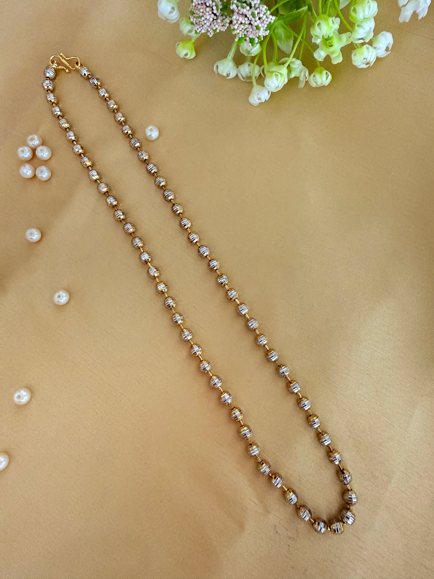 Dual-tone Beaded Chain-Multiple Sizes