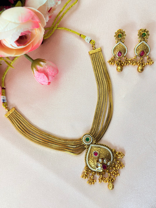 Antique multi-strand necklace set