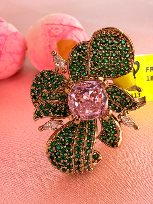 Statement floral Cocktail Ring
