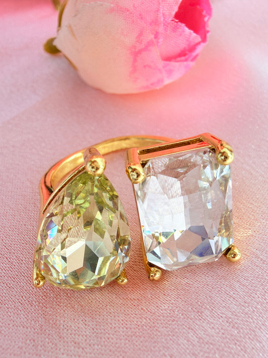 Toi et Moi (You and Me) open cocktail ring