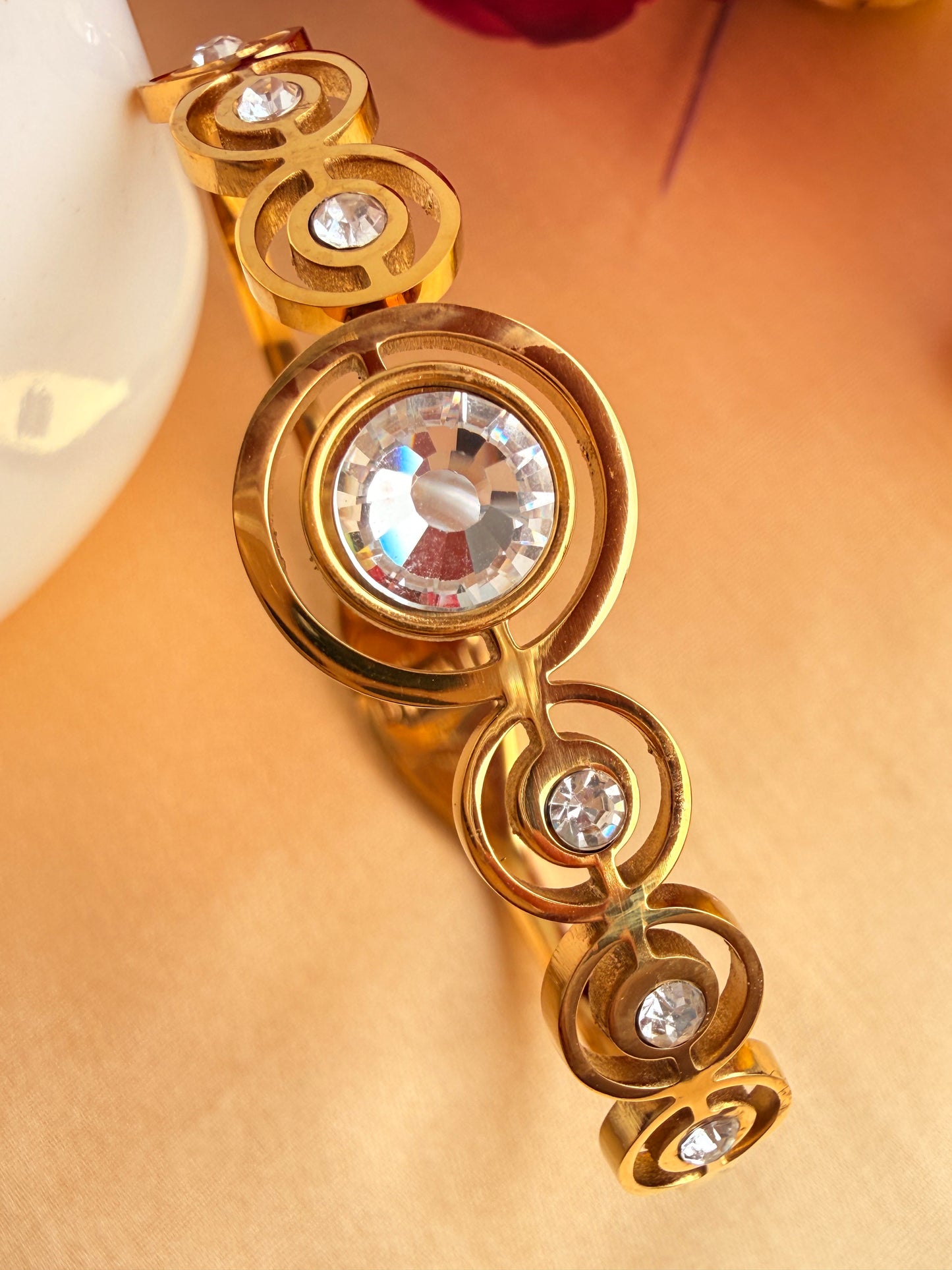 Target-hoop Solitaire Statement Bangle