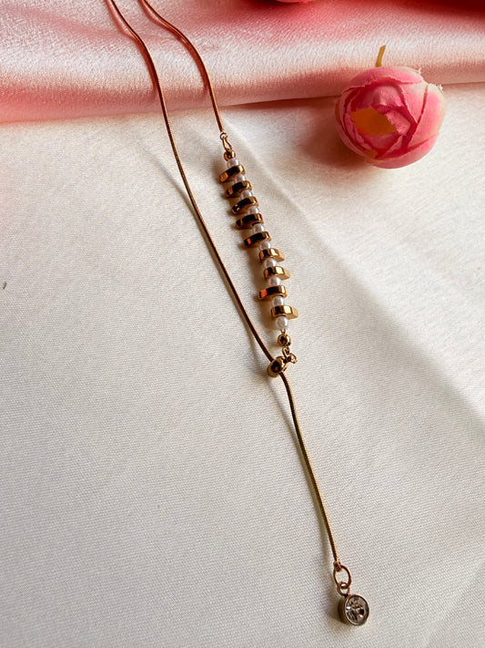 Multi-element lariat necklace