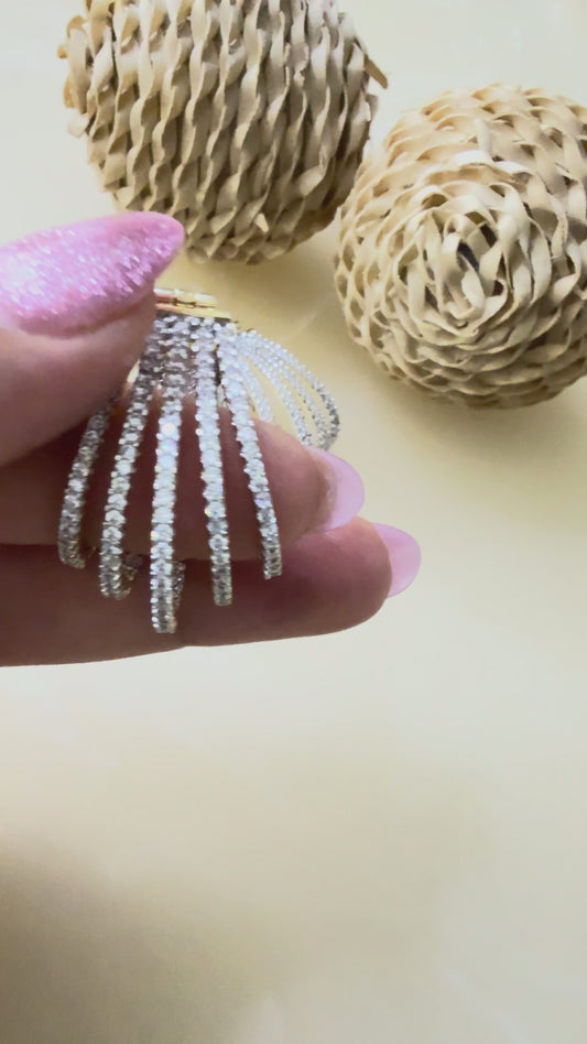 American Diamond replica hoop earrings